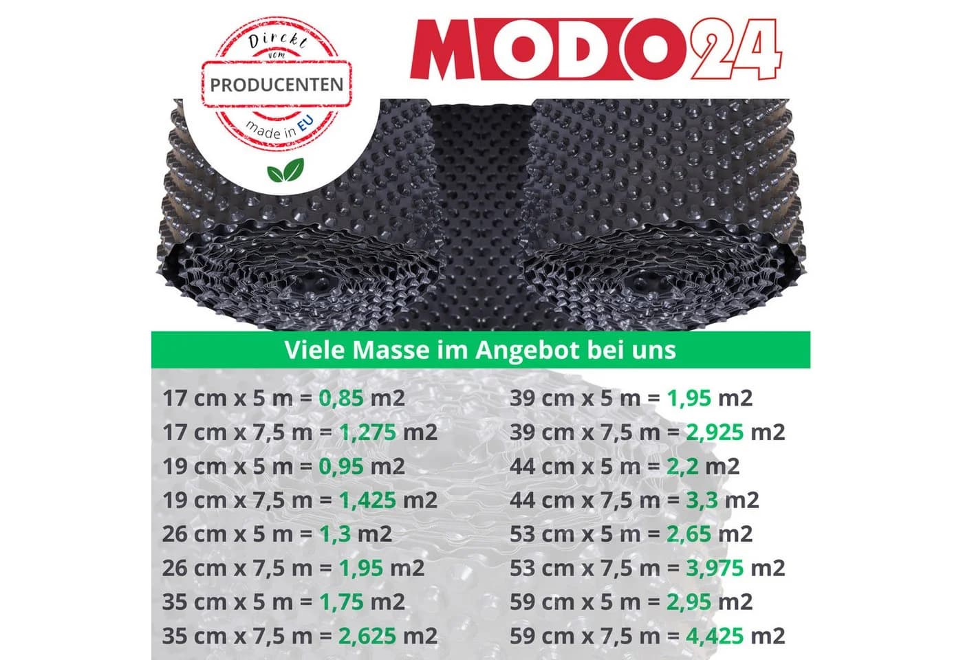 Modo24 Abdeckfolie Noppenfolie für Hochbeete - Bild 4