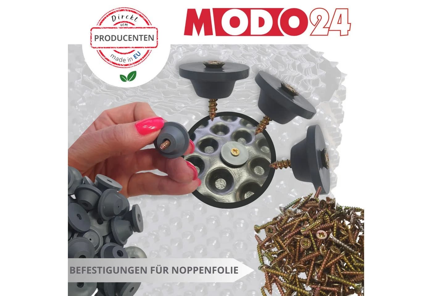 Modo24 Befestigungsset für Noppenfolie 100er Set - Bild 3