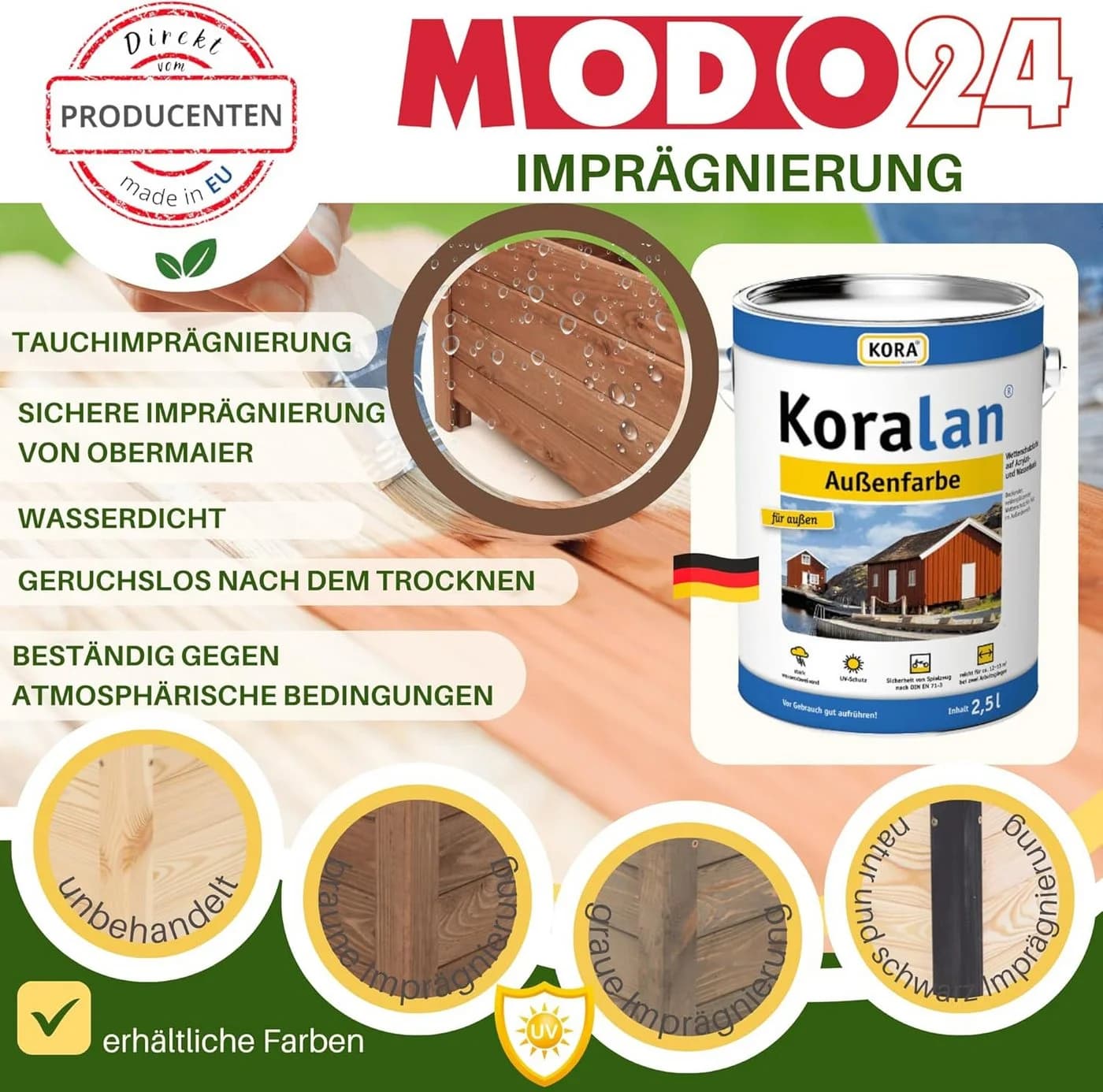 Modo24 Blumenkasten Kiefernholz Modulares System