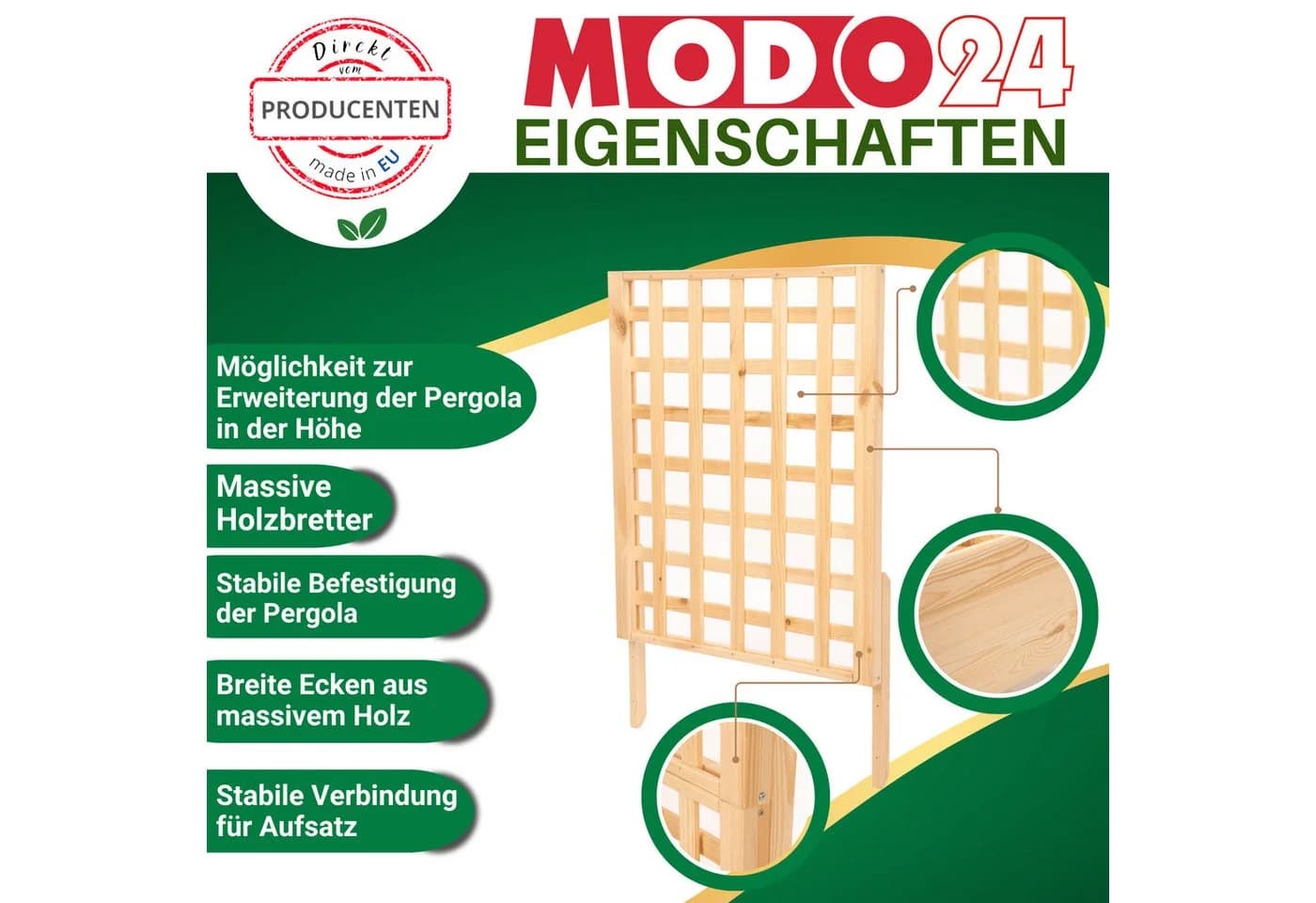 Modo24 Blumenkasten Kiefernholz Modulares System - Bild 3