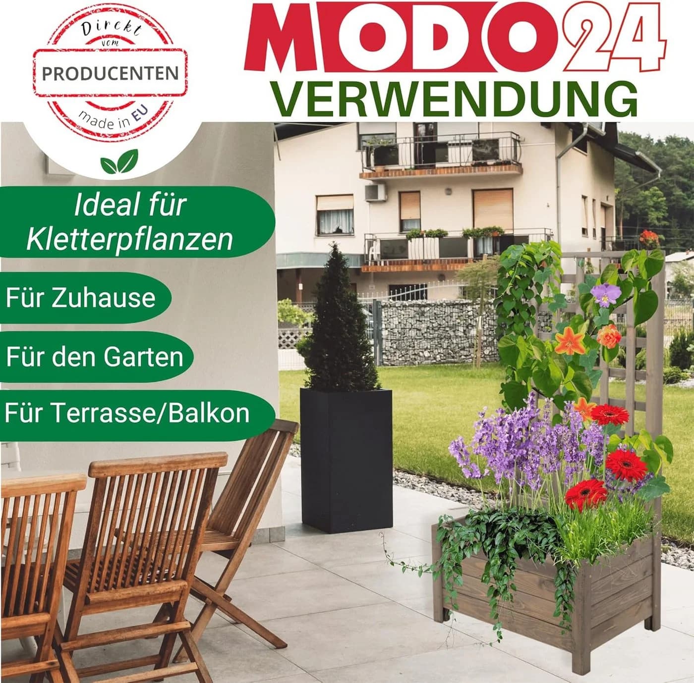 Modo24 Blumenkasten Kiefernholz Modulares System - Bild 4