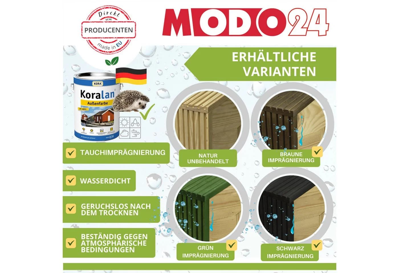 Modo24 Igelhaus mit Boden XXL Winterfest Igelhütte Labyrintheingang - Bild 3