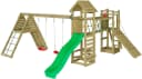 Fungoo Maxi Funny Carnival Spielturm Grün Holz mit Rutsche und Schaukeln Bild 2