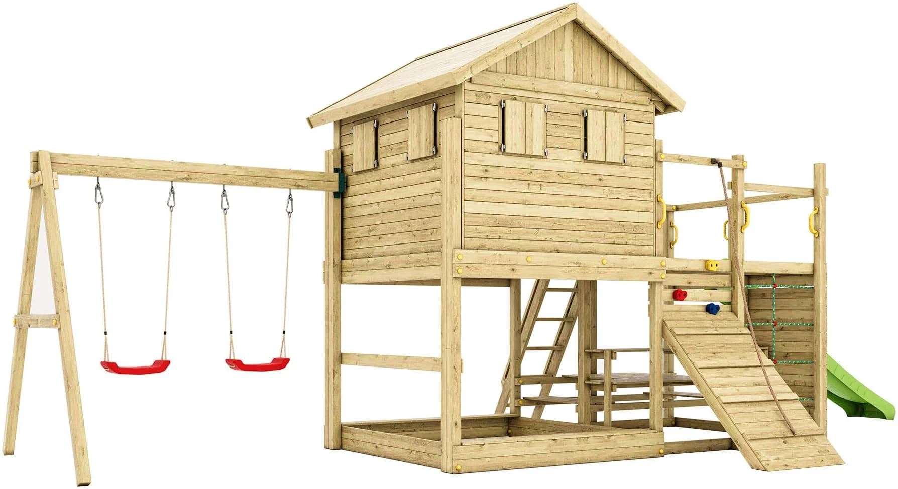 Fungoo ALOHA Spielturm - FSC Massivholz mit Satteldach