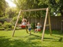 MaxPlay - Swing Doppelschaukel FUNGOO, Natur, 198x202x217cm Bild 1