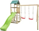 FUNGOO Spielturm MaxPlay 2.1 mit Rutsche, Doppelschaukel und Kletterwand Bild 2