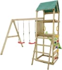 FUNGOO Spielturm MaxPlay 2.1 mit Rutsche, Doppelschaukel und Kletterwand Bild 3