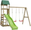 FUNGOO Spielturm MaxPlay 2.1 mit Rutsche, Doppelschaukel und Kletterwand Bild 4