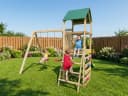 FUNGOO Spielturm MaxPlay 2.1 mit Rutsche, Doppelschaukel und Kletterwand Bild 5