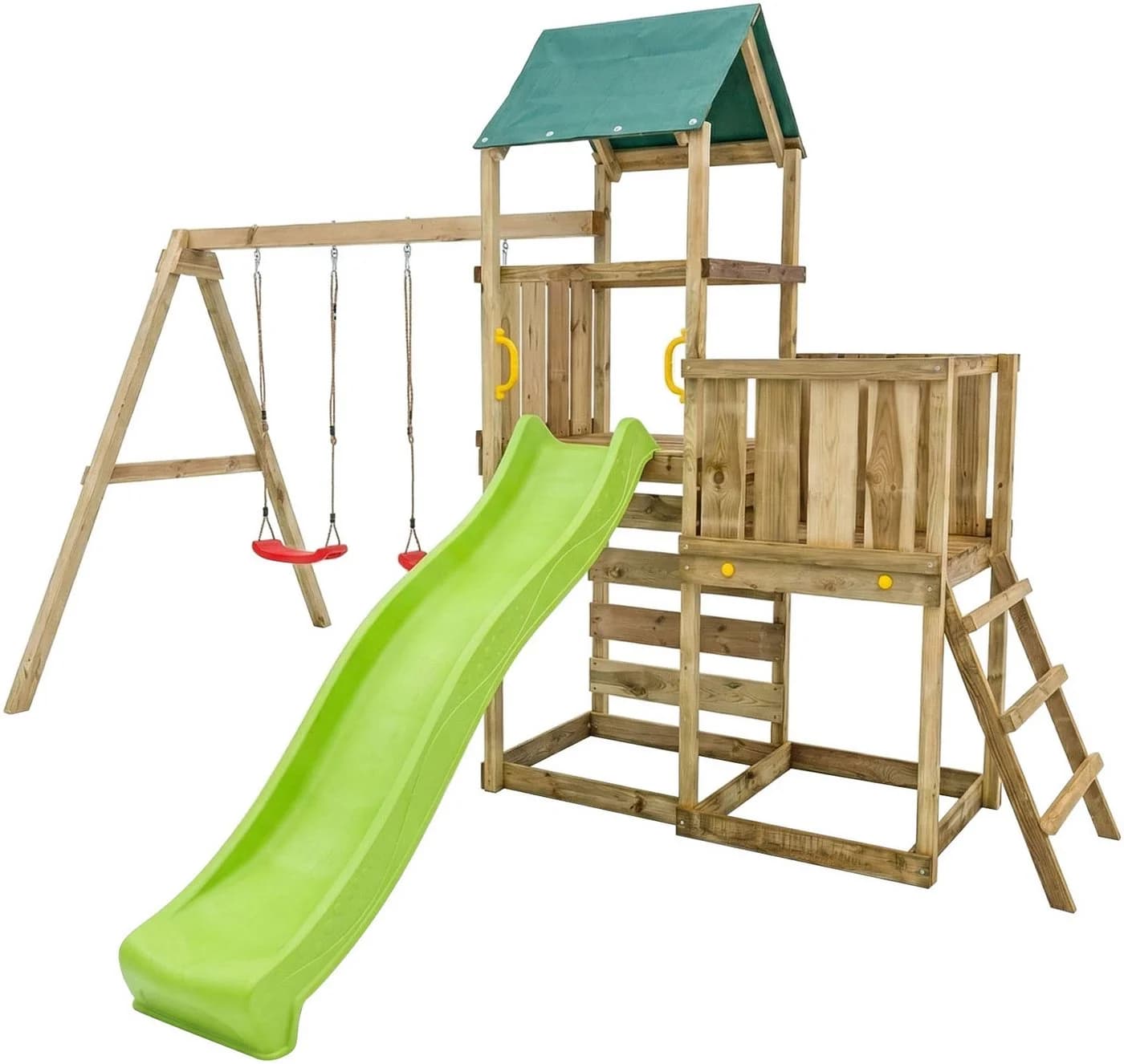 FUNGOO MaxPlay 3.1 Spielturm Grün mit Rutsche und Schaukel - Bild 2