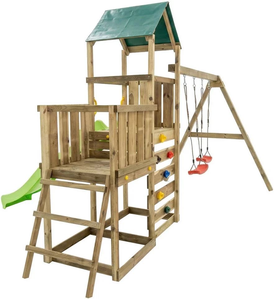 FUNGOO MaxPlay 3.1 Spielturm Grün mit Rutsche und Schaukel - Bild 5