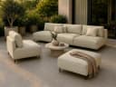 A&J MöbelLand Gartenlounge-Set SUN 3-teilig Beige Outdoor Bild 2