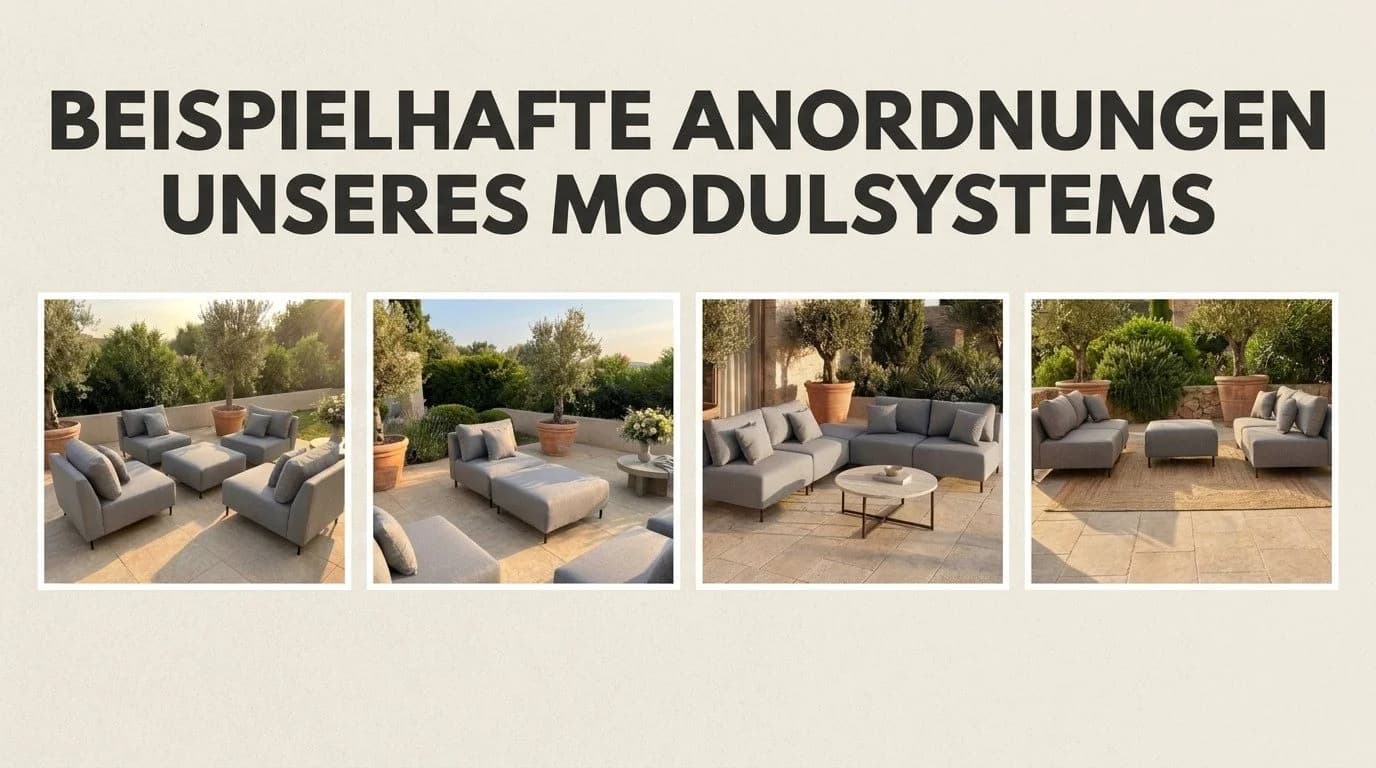 A&J MöbelLand Gartenlounge-Set SUN 3-teilig Beige Outdoor - Bild 4