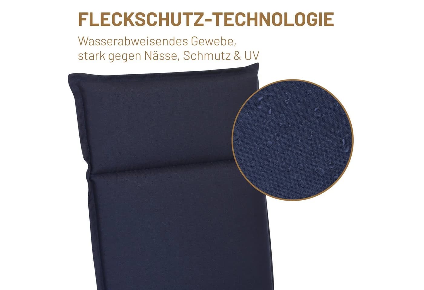 Herlag Hochlehnerauflage BEA Dunkelblau Wasserabweisend - Bild 5
