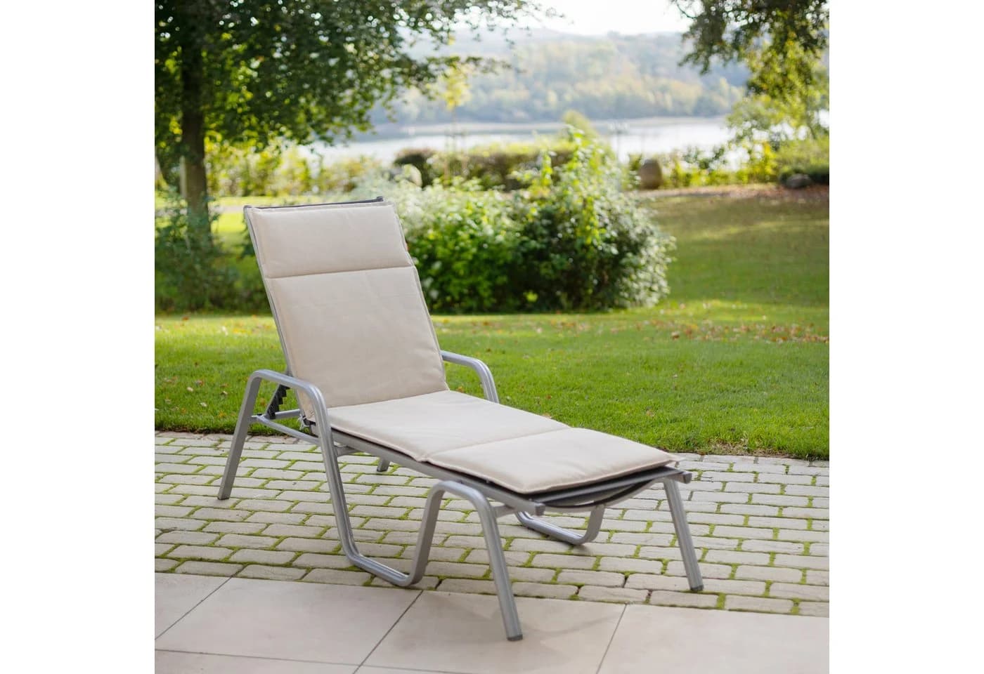 Herlag Liegenauflage Bea Champagner Outdoor Gartenstuhlauflage