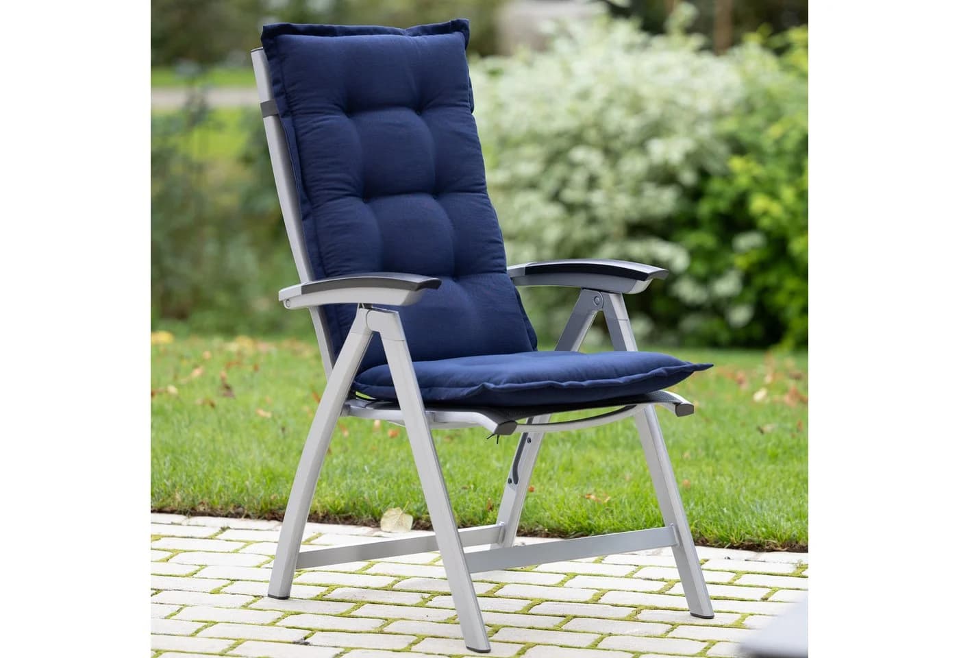 Herlag Hochlehnerauflage Valeria Gartenstuhlauflage Blau Design-Edition