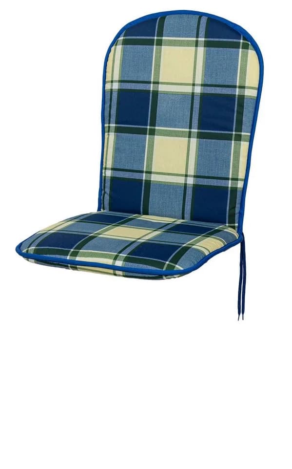 KETTtex Polsterauflage Monoblock Hoch Blau-Grün Kariert - Bild 2