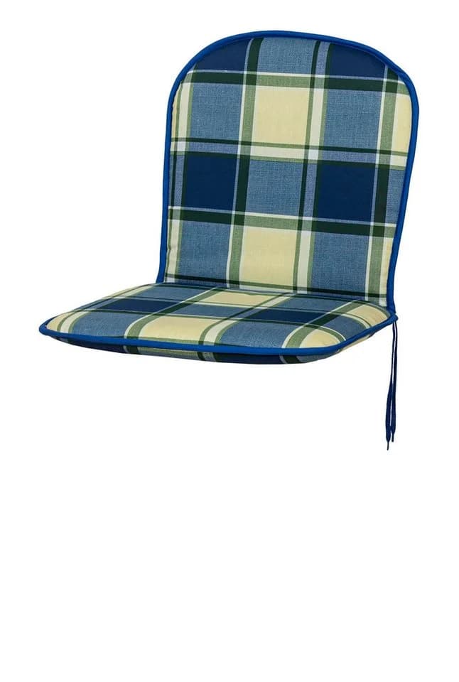 KETTtex Polsterauflage Monoblock niedrig 2163 blau-grün kariert - Bild 2
