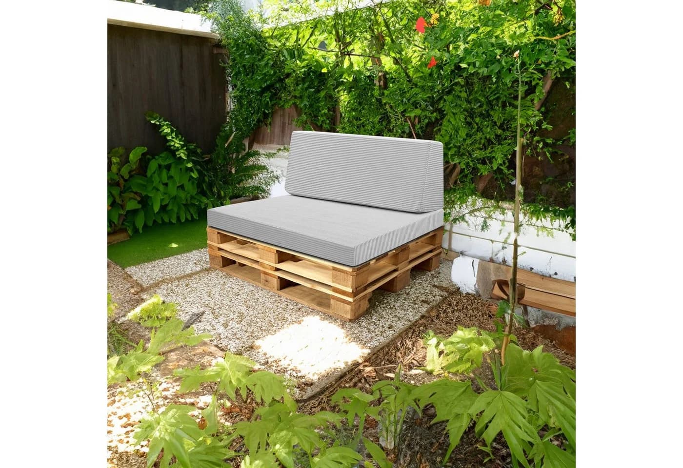 Amazinggirl Palettenkissen Outdoor Grau Beige Sitzpolster - Bild 4