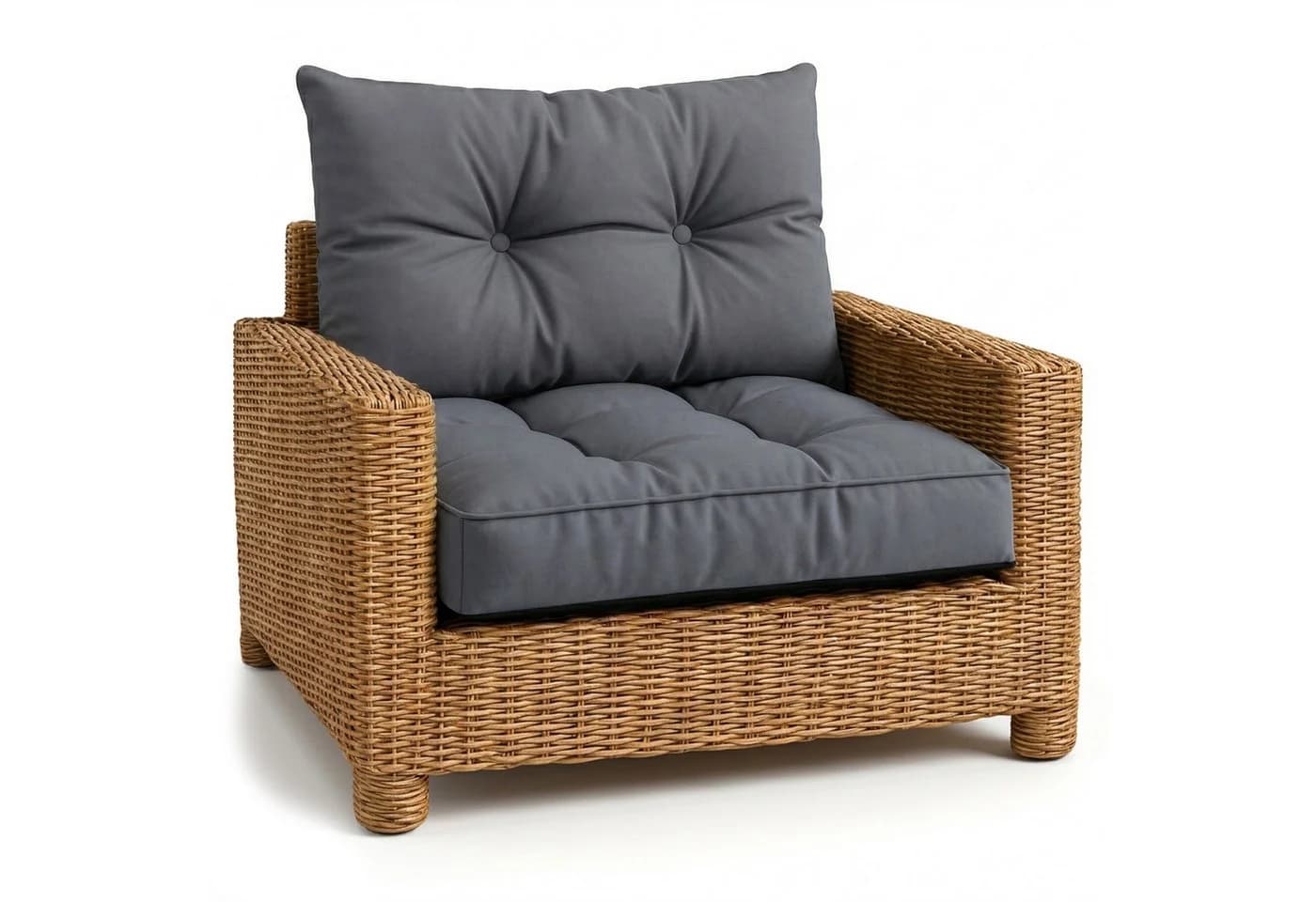 Amazinggirl Sitzkissen Outdoor Rattan Polster Beige Grau - Bild 2