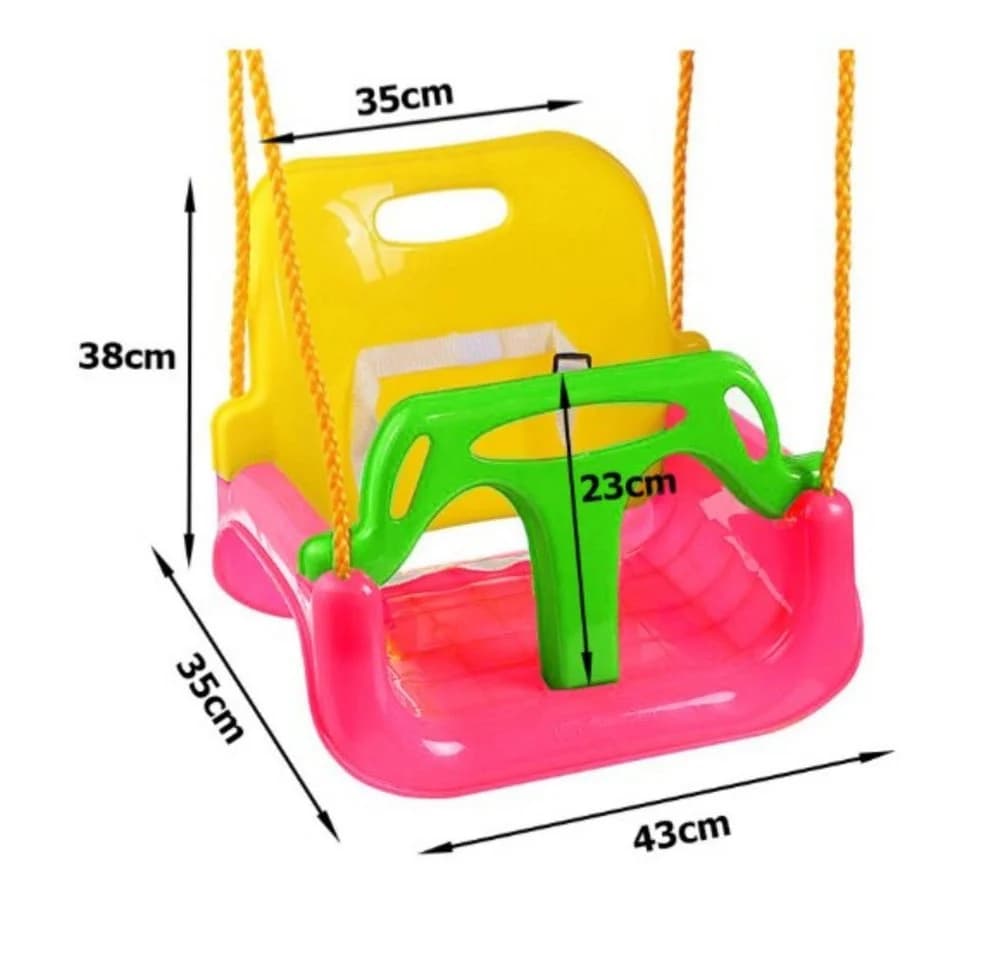 VERK GROUP Babyschaukel 3-in-1 Rosa mit Sicherheitsbügel - Bild 4