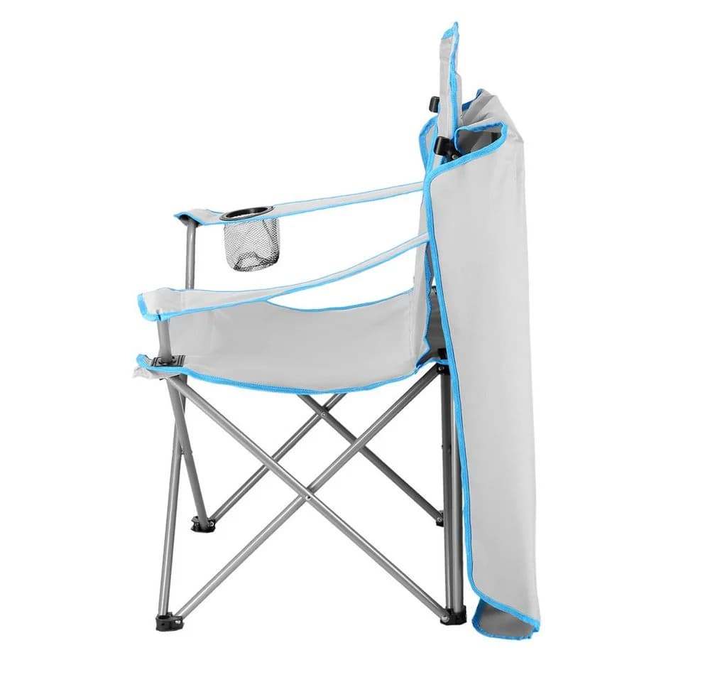 NILS CAMP Campingstuhl mit Sonnenschutz und Becherhalter Grau - Bild 5