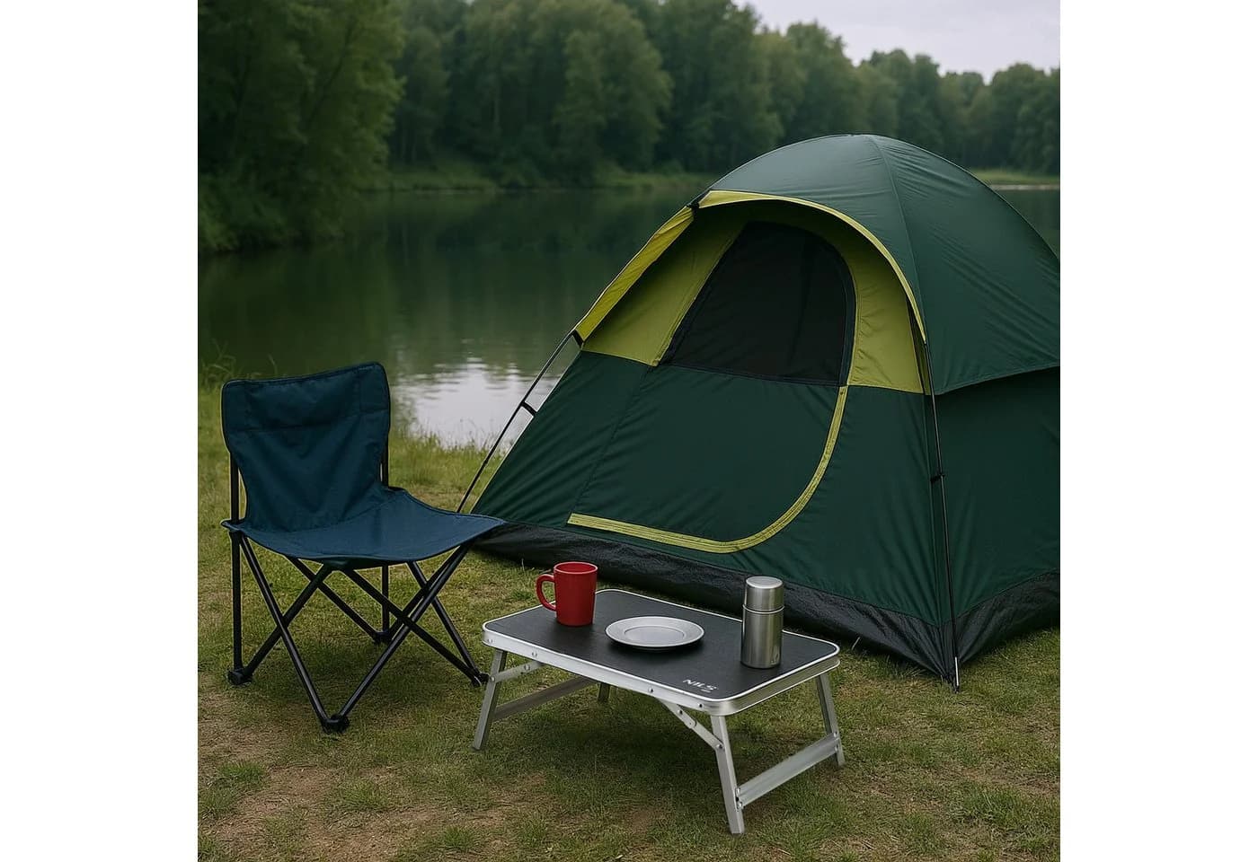 NILS CAMP Campingtisch klappbar Aluminium MDF kompakt