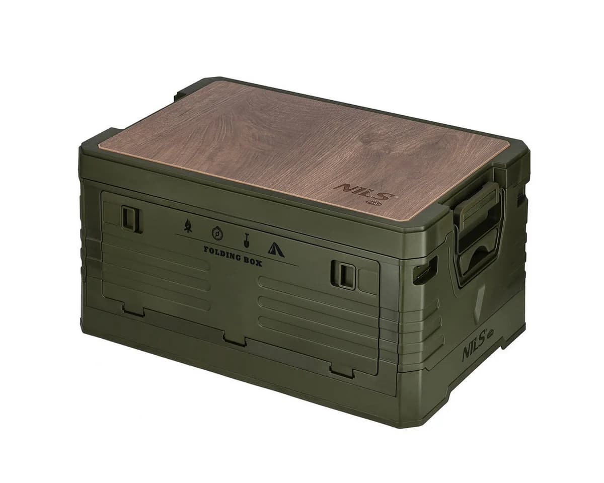 NILS CAMP Aufbewahrungsbox 2in1 Klappbare Campingkiste Outdoor 32L - Bild 2