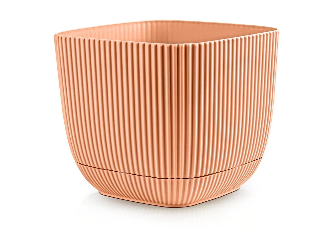 KONZEPT Blumentopf mit Untersetzer Kunststoff Rosa 2in1 - Bild 2