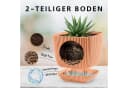 KONZEPT Blumentopf mit Untersetzer Kunststoff Rosa 2in1 Bild 3