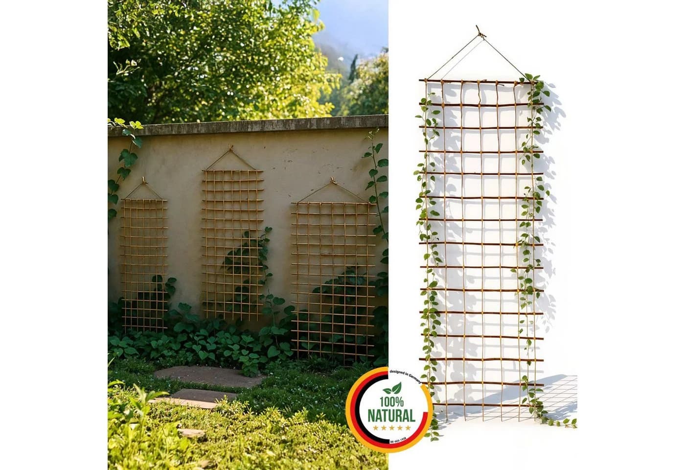Floranica Rankhilfe Ranknetz Rankgitter für Garten Balkon und Terrasse - Bild 2