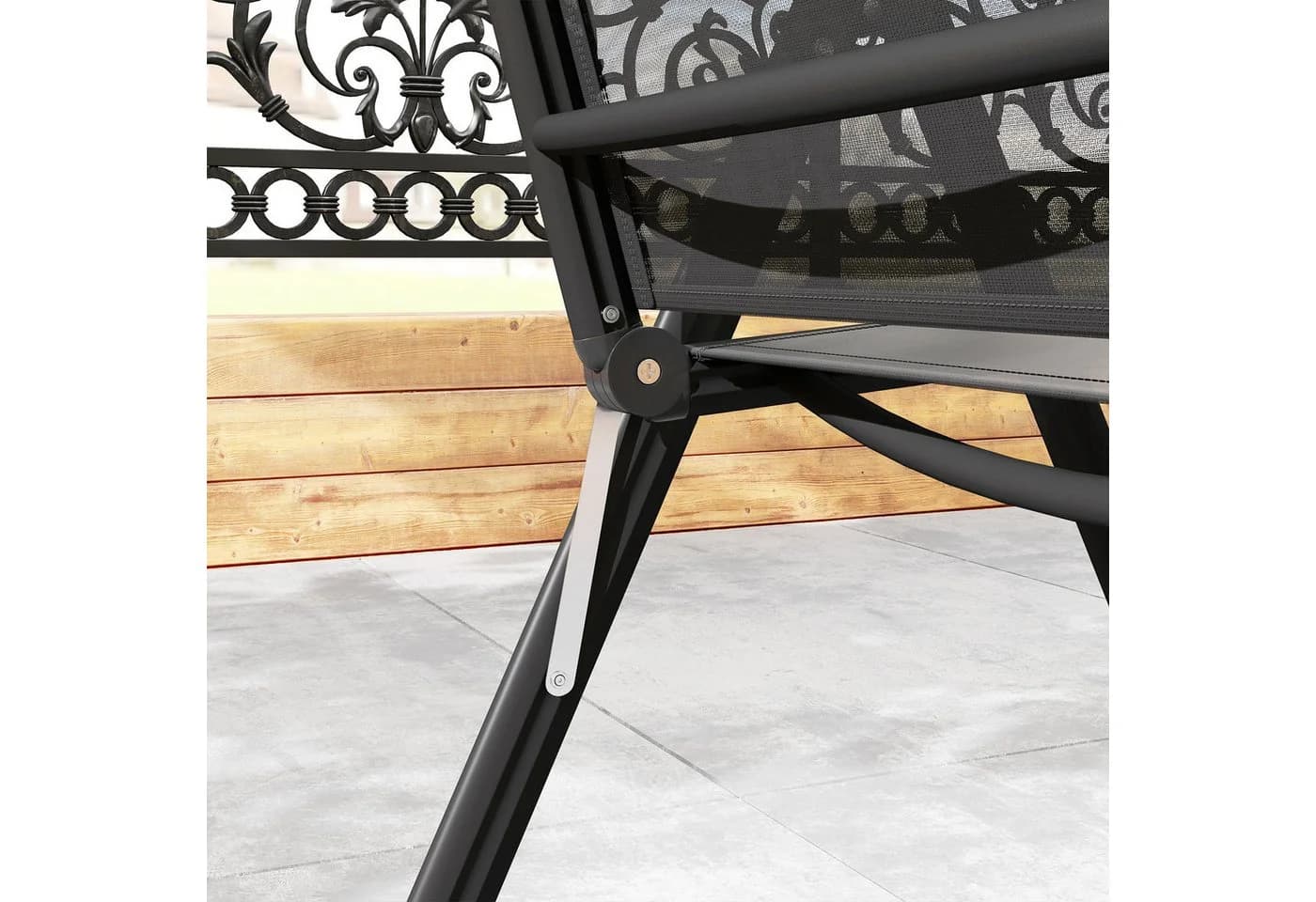 MC Star Gartenlounge-Set 7-tlg. Schwarz Aluminium Klappbar - Bild 4