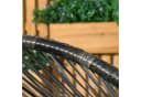 MC Star Gartensessel PE-Rattan Grau/Schwarz mit Kissen Bild 1