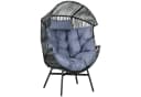 MC Star Gartensessel PE-Rattan Grau/Schwarz mit Kissen Bild 2