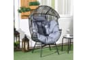 MC Star Gartensessel PE-Rattan Grau/Schwarz mit Kissen Bild 5