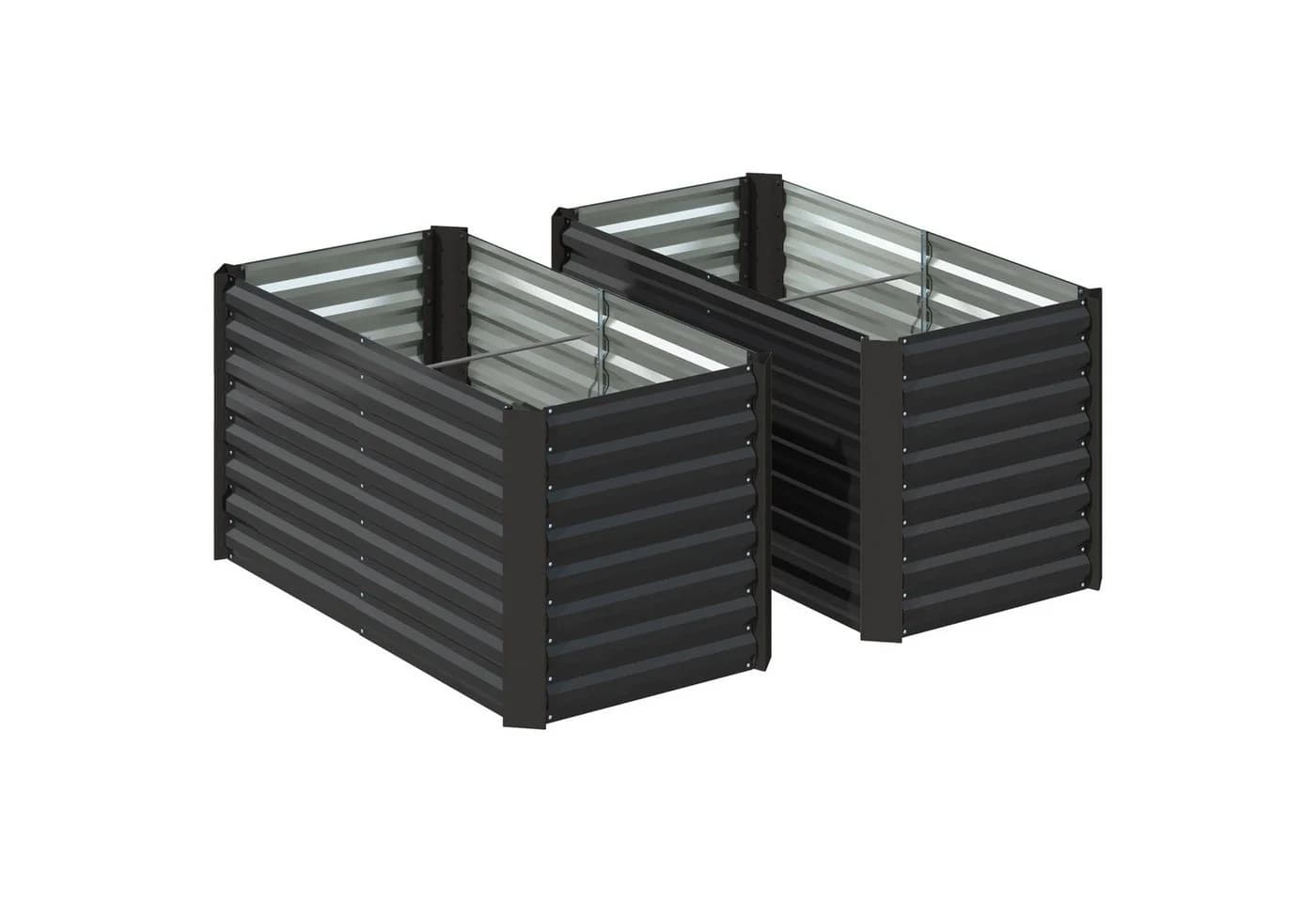 MC Star Hochbeet 2er-Set Metall Dunkelgrau - Bild 4