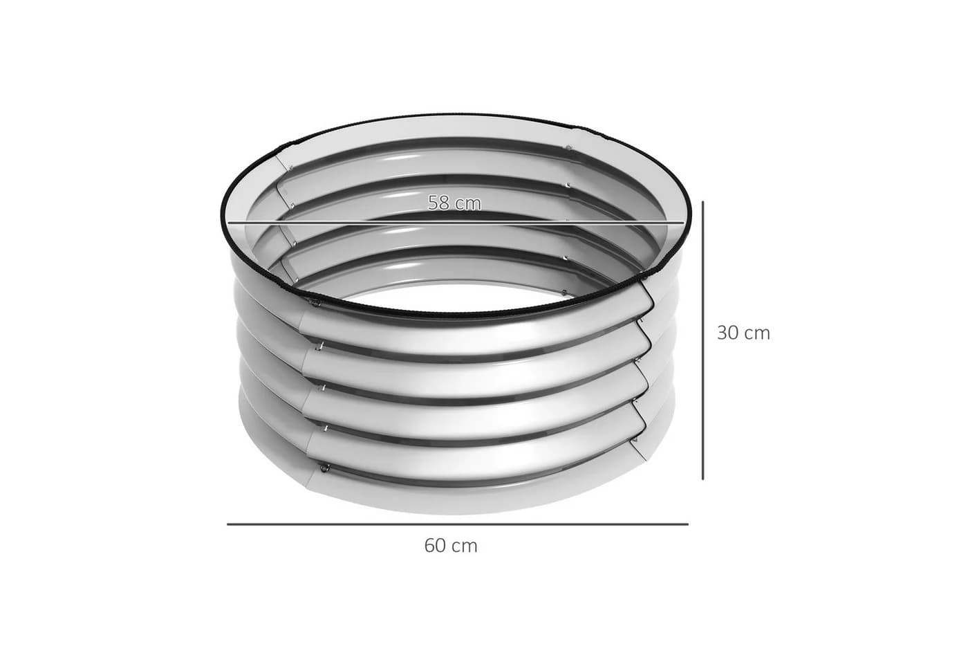 MC Star Hochbeet 2er-Set Silber Modulares Pflanzenbeet - Bild 5