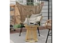 MC Star Gartentisch Outdoor-Beistelltisch Rattan-Beistelltisch Glasplatte Beige Bild 4