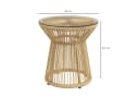 MC Star Gartentisch Outdoor-Beistelltisch Rattan-Beistelltisch Glasplatte Beige Bild 5