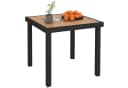 MC Star Gartentisch Schwarz Kunststoff Aluminiumrahmen 78x78x74 cm Bild 2
