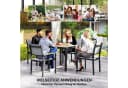 MC Star Gartentisch Schwarz Kunststoff Aluminiumrahmen 78x78x74 cm Bild 5