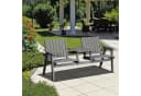MC Star Gartenbank mit Tisch Grau Massivholz Bild 3