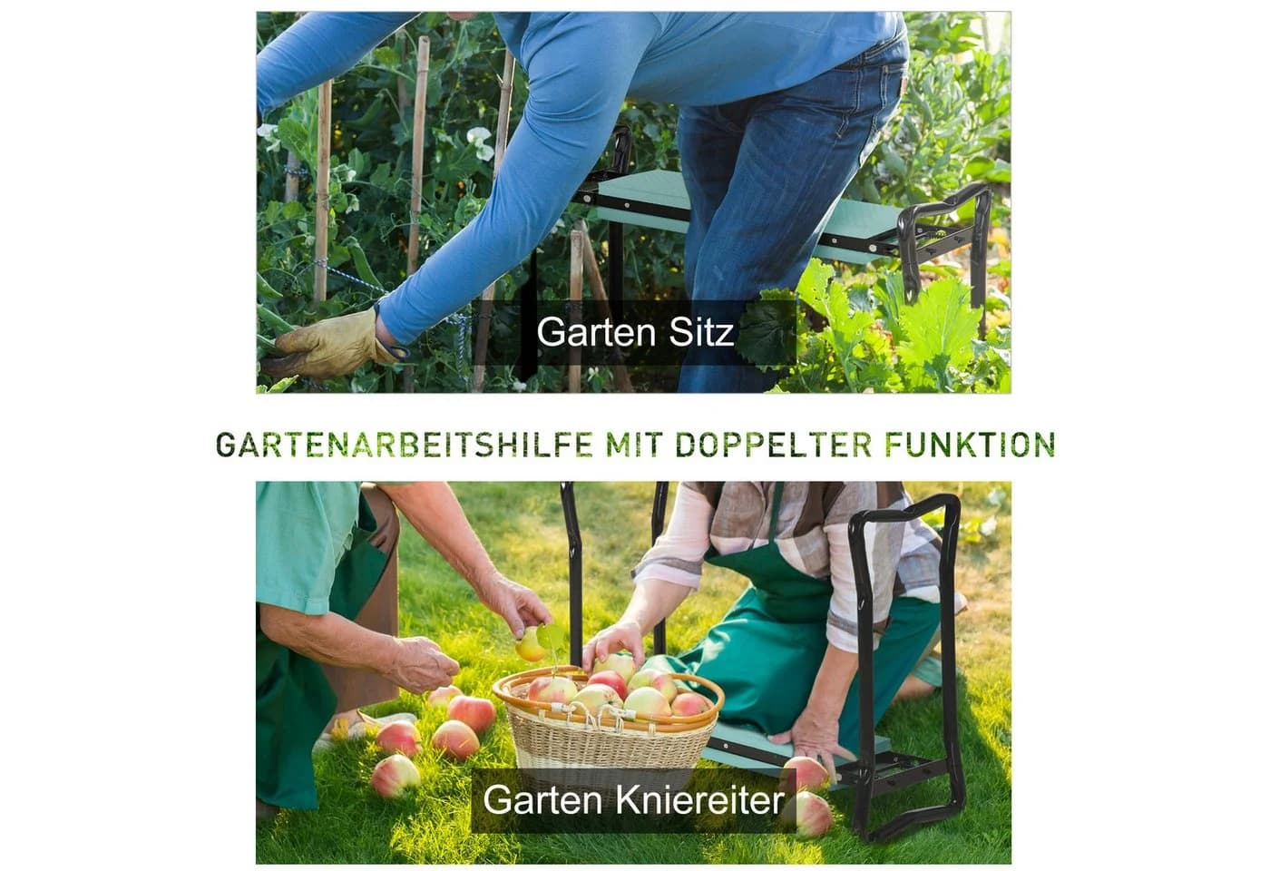 MC Star Gartenbank Kniebank für Gartenarbeit klappbar Gartenhocker - Bild 4
