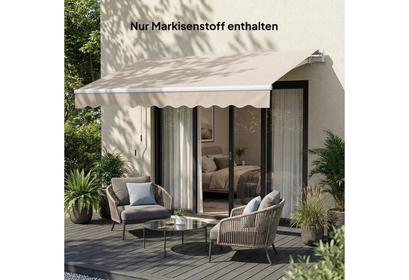 MC Star Markisen-Ersatzstoff Weiß UPF 50+ 337x250 cm - Bild 5