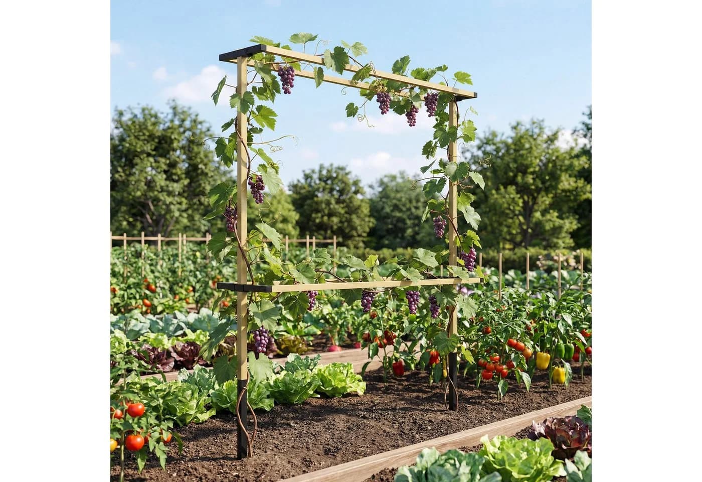 MC Star Erweiterbares Metall-Gartenspalier für Beeren