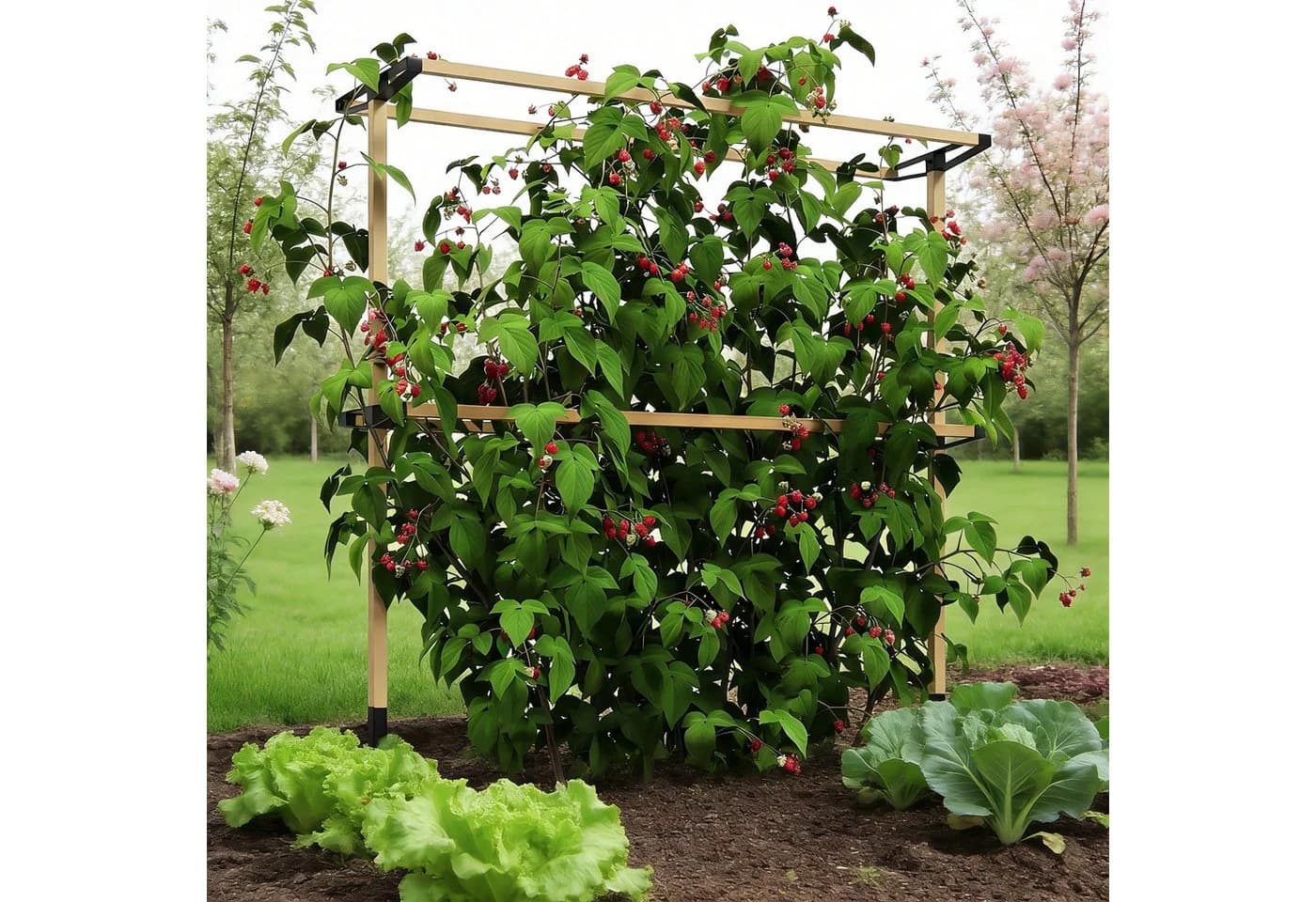 MC Star Erweiterbares Metall-Gartenspalier für Beeren - Bild 3