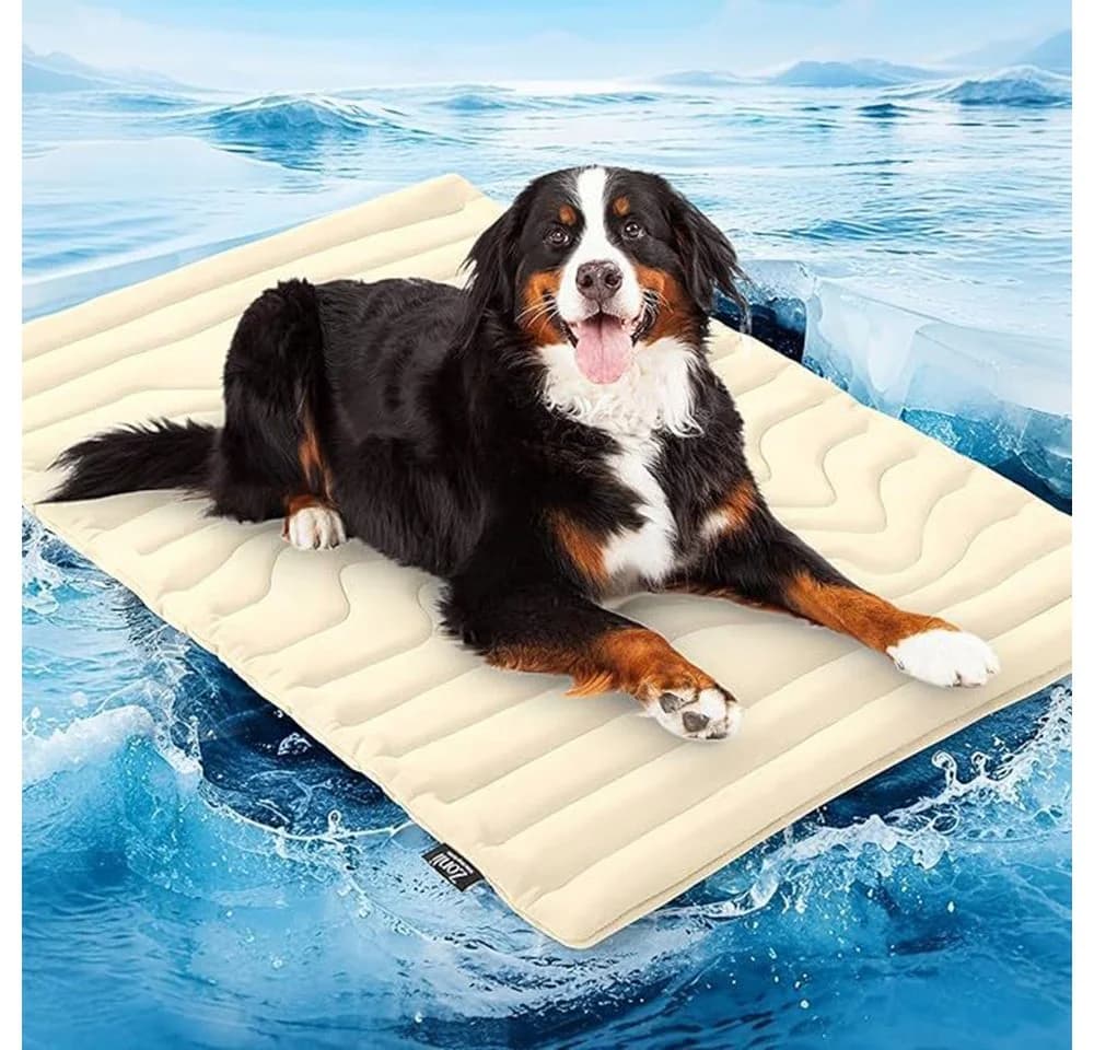 Agger Hundematte Kühlmatte Selbstkühlend Weiß