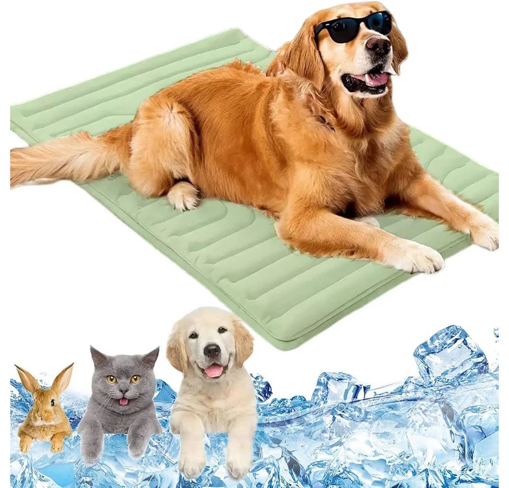 Agger Kühlmatte für Hunde & Katzen Grün Selbstkühlend & Waschbar - Bild 2