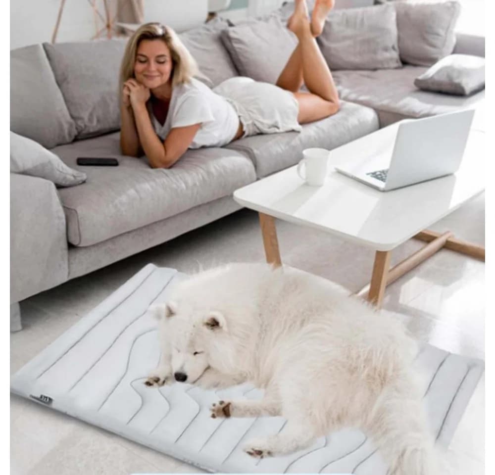 Agger Kühlmatte für Hunde & Katzen Grün Selbstkühlend & Waschbar - Bild 4