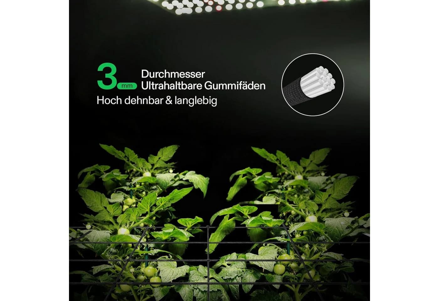 VIVOSUN Trellis Netz 60x60 cm mit 4 Haken - Bild 5